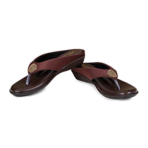 Image of XE Looks Synthetic Leather Comfortable Flats for Women (Black /Beige /Brown /Cherry)