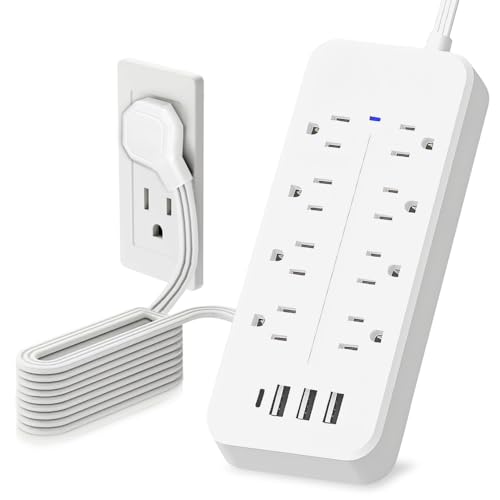 Recopilación de Oficina al mejor precio. 44 FANDBO 12 en 1 Regleta Multicontacto Extension USB, con 8 Salidas CA y 4 Puertos USB (1 USB C), Enchufe/Conector Multiple, 1.5M Extension Electrica, para Dormitorio, Casa, Dorm,...