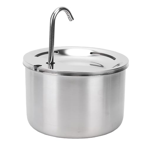 Fuente para agua de acero inoxidable para gatos 3.2L miniatura 7