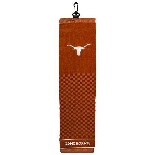 Image of Team Golf NCAA Texas Longhorns Embroidered Golf Towel Embroidered Golf Towel, Checkered Scrubber Design, Embroidered Logo