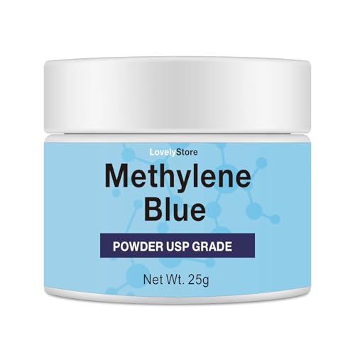Methylene Blue Powder, 25g, Lab/Pharma Grade, High Purity Water Soluble Powdered Blue Methylene for Laboratory, Educational and Research Purposes, USP Grade Formulation