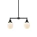 Innovations 209-BK-G201-6 2 Light Chandelier, Matte Black