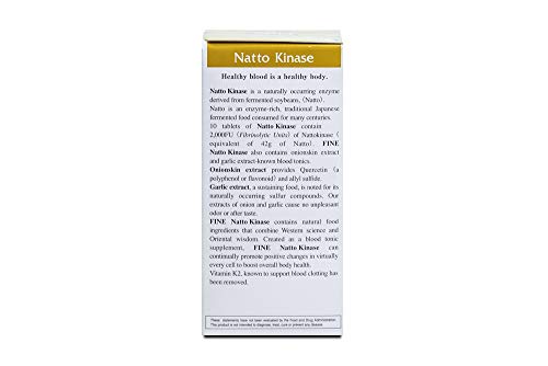 Fine Usa Nattokinase, 2000 Fu, Support Heart & Blood Health, Circulation | Non-Gmo, Vegan | W/Fermented Black Onion, Onion Skin Extract & Garlic Extract For Better Effectiveness | 300 Count #TOP7