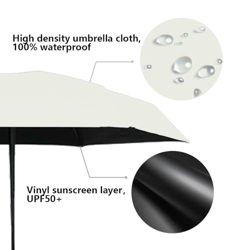 Image of Mini Travel Sun Umbrella for Purse With Case,Small Compact UV Umbrella Protection Sun,Lightweight Portable Parasol Windproof for Women Men Kids