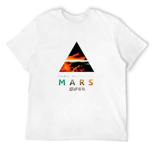 Camiseta para hombre 30 Seconds to Mars C, Negro, L, Blanco, S