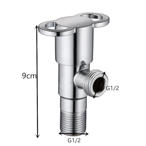 Válvula angular G1/2 de acero inoxidable para grifo de ducha y calentador 3