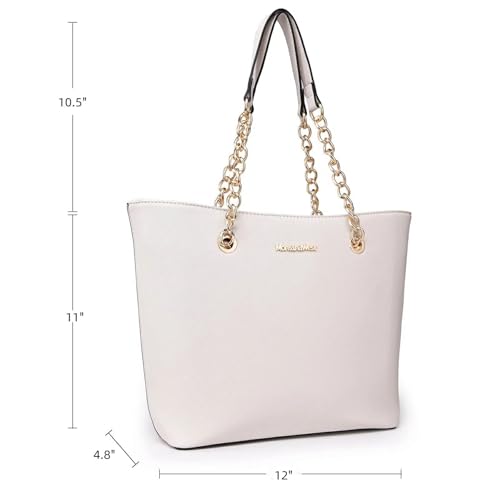 Image of Handbags for Women Chain Shoulder Vegan Leather Tote Bag Top Handle Handbag