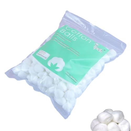 Bolas de algodón – Bolas de lana de algodón | Bolas de pared de algodón | Lana de algodón | Removedor de maquillaje, bolas de algodón blancas para bebé, herramienta de limpieza de maquillaje,