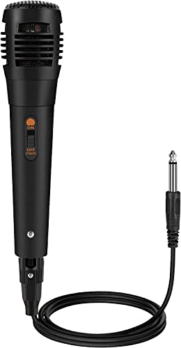 Image of VRJTEC Wired Dynamic Cardioid Microphone for Singing, Wired Handheld Mic with On and Off Switch for Singing, Live Vocal