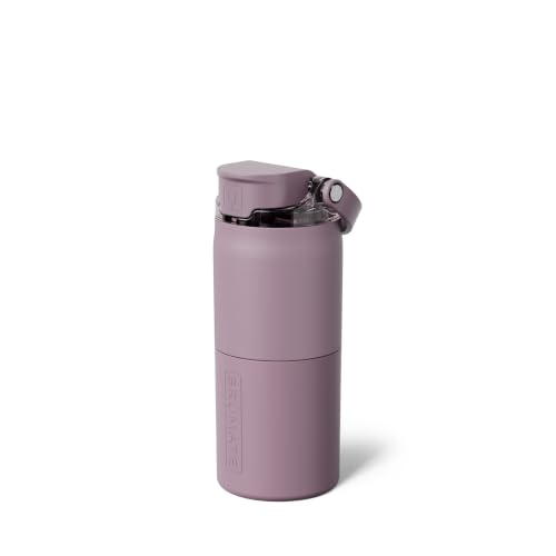 Image of BruMate Rise 18oz Water Bottle with Covered Silicone Straw | 100% Leakproof Insulated Kids Water Bottle | Cup Holder Friendly Base | 18oz (Lilac Dusk)