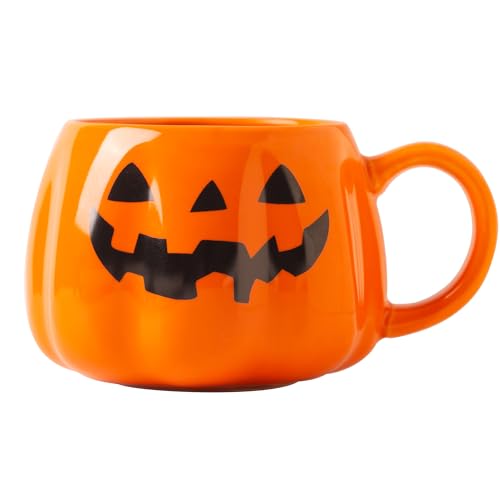 Jmugmt Halloween Cute Pumpkin Mug, Pumpkin Shaped...