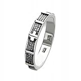 Ulex Premium 925 Sterling Silber Ringe Bandring Mit Rosenkranz Finger Oxyidiert Poliert Elegant Zeitlos Klassisch Handgefertigt Religiöser Unisex Silberring Größe 68