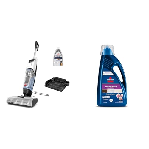 Image of BISSELL CrossWave Edge, Multi-Surface Hard Floor Cleaner Wet Dry Vacuum with Zero-Gap Edge Technology, 4111A + Bissell MultiSurface Floor Cleaning Formula for Crosswave and Spinwave (80 oz), 1789G