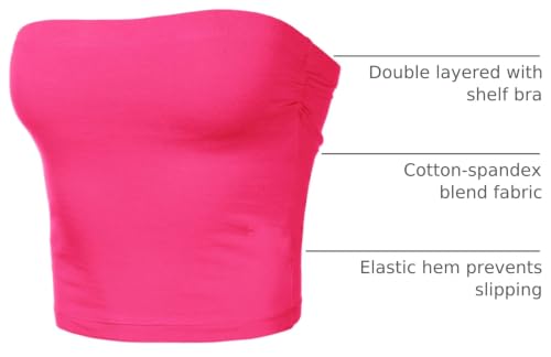 Image of Women's Shapewear Tube Tops Strapless Ruched Built-in Shelf Bra Casual