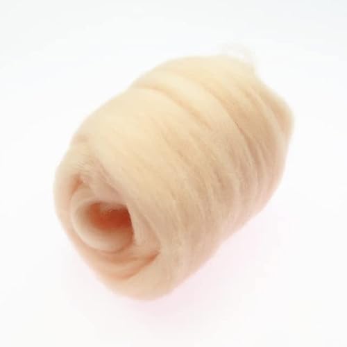 PONOA 50/100g Serie de Colores claros Fibra de Lana Flor Animal Fieltro de Lana Hecho a Mano Hilado DIY artesanía Materiales Herramienta Fieltro Navidad Cover
