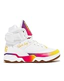 PATRICK EWING Athletics 33 Hi Sunset Sneakers White/Yellow/Purple/Pink Gradient with Gum Outsole; Size 6