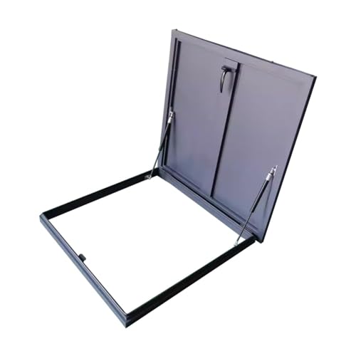 Roof Accesses Hatch Security Door, Ceiling Entry Manhole Lids Aluminum Caps for Maintenance Roof, Skylight Emergency Accesses(Gray,80x80cm)