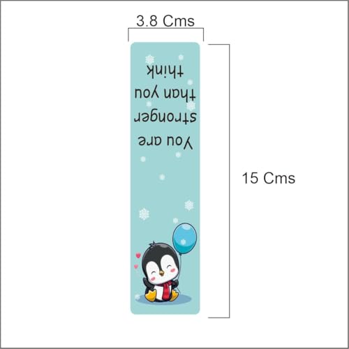 Image of Zesta Magnetic Bookmark Set of 7 | Aesthetic Book Mark for Reading | Cute Anime Bookmarks for Kids, Students | Book Accessories for Novels, Gifts for Readers(Penguin Magnetic Bookmark, 15X4 Cms)