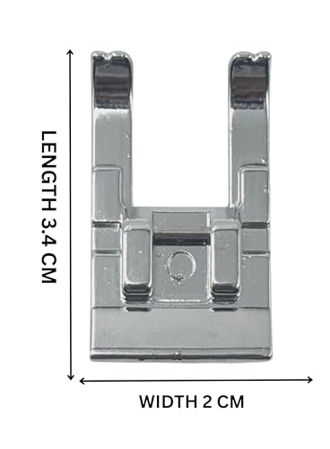Image of ZENITH Open Toe Big Metal Pressure Foot Snap on Type for Automatic Electric Low Shank Sewing Machines Suitable for Usha Janome Brother Singer etc Steel Finish (Open Toe Big Metal)