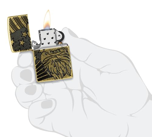 Zippo Eagle encendedor de metal clásico miniatura 4