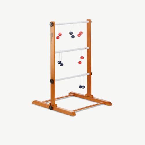 Uber Games Model 2021 - in Luxus Tasche - Profi Original Ladder Golf - aus massivem Hartholz, mit echte Golf-Bolas - Komplett und Perfekt - Outdoorspielzeug