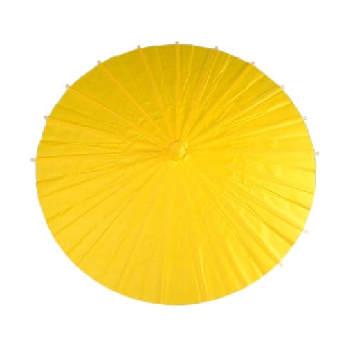 Handgefertigter Regenschirm aus Papier zum Selbermachen, Gemälde, Vintage-Stil, Ölpapier, Sonnenschirm für Hochzeit, Brautparty, Dekoration, Foto, Cosplay (30 cm, gelb)