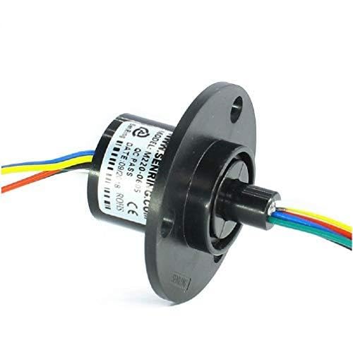 SENRING Electrical Slip Ring 6 Wires 5A 22mm 250RPM 240VDC VAC Signal Transmit Rotary Connector for Monitor Robotic (6 Wires 5A)