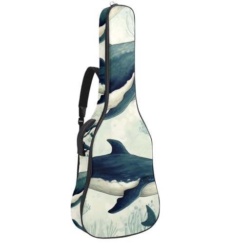 Sac pour guitare électrique étanche motif baleine pour musiciens nomades
