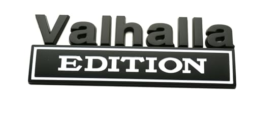 Image of 1pc 7 inch Vikings Valhalla Edition Auto Emblems Truck Badge 3D Car Bumper Sticker Valhalla Edition Badges Decals Replacement Universal SUV Side Rear Trunk Door Viking Seasons (1, White)