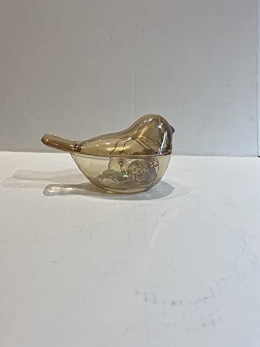 Hand-Blown Crafts Creative Desktop Glass Bird Ornaments Animal Decorations Amber Bird Glass Storage Jar #TOP4