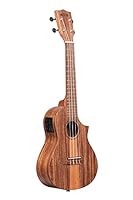 Concert Acoustic-electric Ukulele with Teak Top Electronics - Natural Indonesian Nandu Fingerboard Meranti Neck Sides