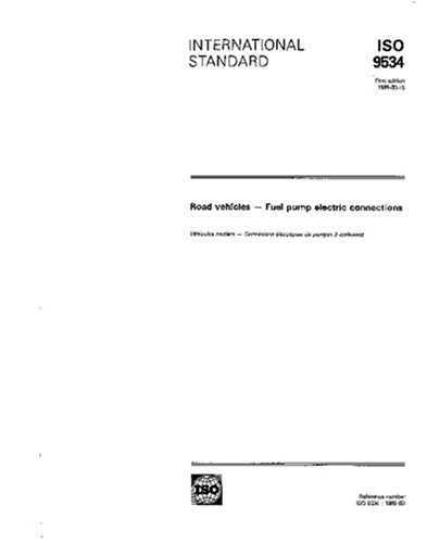 ISO 9534:1989, Road vehicles - Fuel pump electric connections