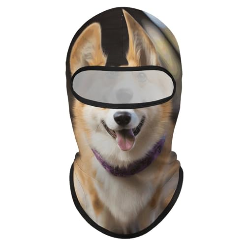 Balaclava para hombre y mujer con diseño de corgi, máscara facial para protección solar, transpirable y cubre toda la cabeza, ideal para senderismo, ciclismo, correr y conducir miniatura 7