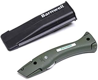 Barnwell Matt Olive Green Dolphin Delphin Carpet Fitters Work Trimming Fixed Knife and Holster NO Blades