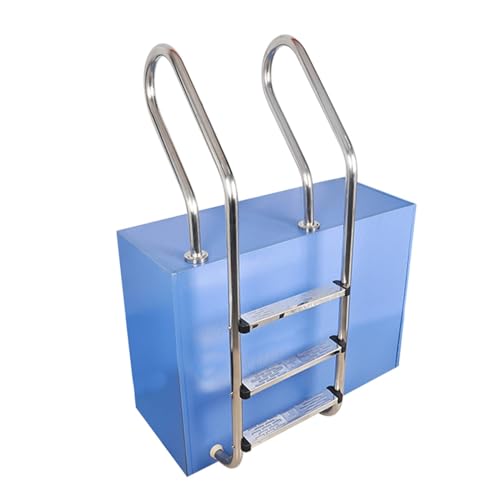 Escalera para piscina de acero inoxidable 3 peldaños miniatura 1