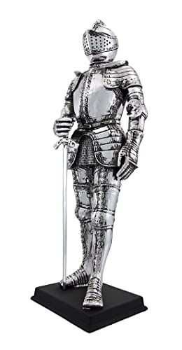Veronese Silver Finish Medieval Knight In Armor Statue Figure Armour #TOP3