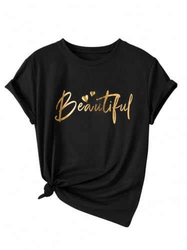 Image of Jawdrobe Women's Graphic Printed T-Shirt Soft Cotton Blend Tee for Everyday Style | Oversized Fit Half Sleeve Printed Round Neck T-Shirt for Women