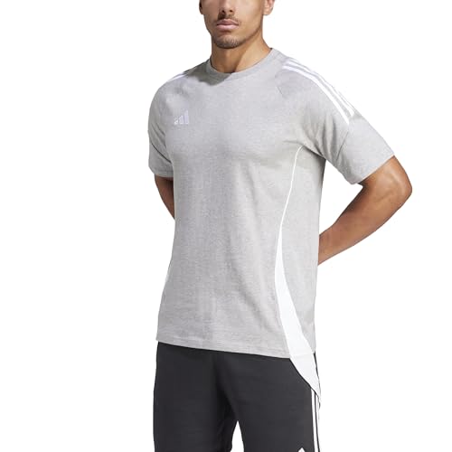 adidas Homme Tiro24 Sweat Shirt, Medium Grey Heather/White, M