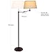 Brightech Caden LED Floor Lamp - Tall Standing Lamp with Swing Arm for Living Rooms & Offices - Industrial Bronze