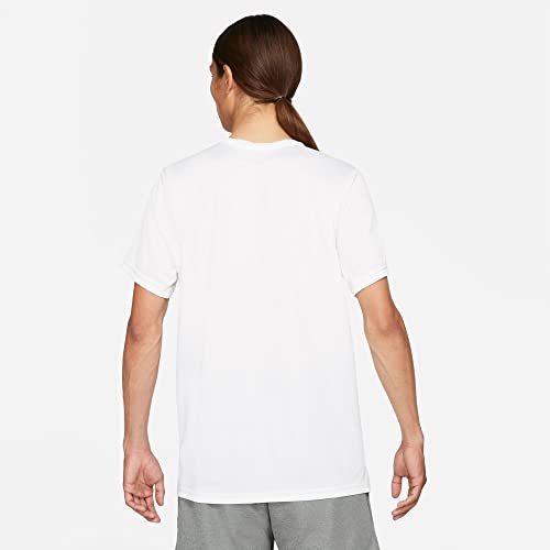 Nike M NK DF SUPERSET Top SS T-Shirt, White/Black