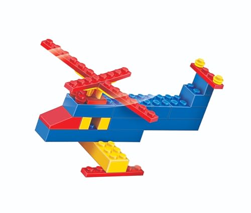 Image of Fair Building and Construction Brick Blocks, 130 Pcs, STEM Set for Boys and Girls, Plastic, Multi Colour, Ages 4 Years and Above
