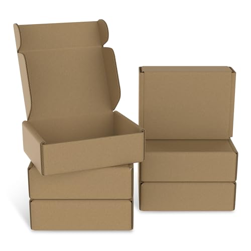 NAIZY 20 cajas de envío de cartón maxi, caja de envío de 150 x 100 x 40 mm, cartón corrugado, caja de envío plegable, máx. 8 kg, marrón