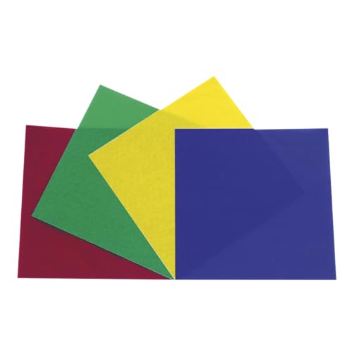 4 filtri colorati per PAR 64 (rosso/verde/giallo/blu) Dimensioni: 22,8 x 22,8 cm