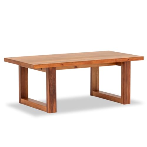 Image of Solid Sheesham Wood Coffee Table, Durable Sheesham Construction, Polished Rosewood Finish, Sturdy Modern Design, Brown, 70 * 40 * 32CM