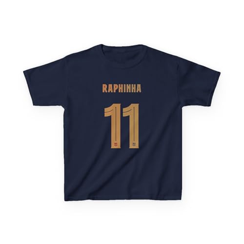 Raphinha Soccer T-Shirt for Kids – Brazil Football Youth Tee – Boys & Girls World Cup Player Fan Shirt