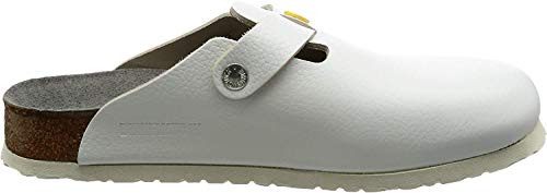 Image of BIRKENSTOCK Boston Boston Women's Shoe Antistatic Natural Leather Black Size 8 - Narrow Footbed