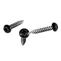 RecPro 8x1 Pan Head Metal RV Screws | Polar Black | Multi-Pack | RV Interior Screws | Factory Finished Look | (100)