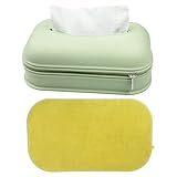 Porta Pañuelos | Estuche para Almacenar Servilletas con Cremallera De Silicona,Estuche Organizador para Pañuelos Faciales De Mesa - para Comedores, Cocinas, Cómodas, Mesita De Noche, Tocador