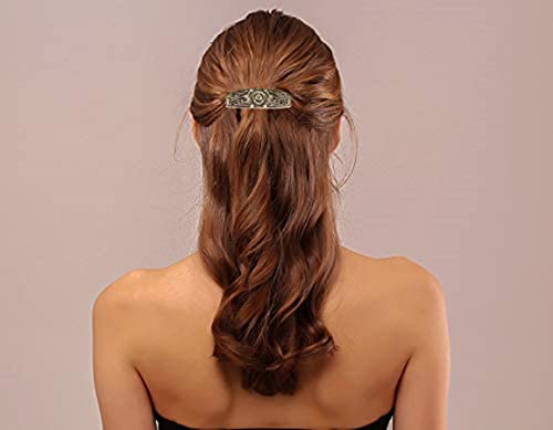 Barrettes à cheveux qui ne glissent pas grand format en métal