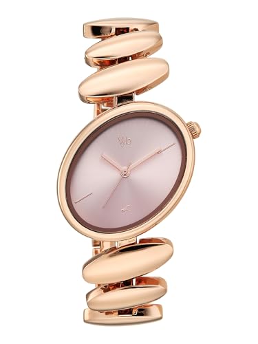 Image of Fastrack Vyb Successor with Quartz Analog Pink Dial Rose Gold Alloy Strap Watch for Girls - FV60120WM01W